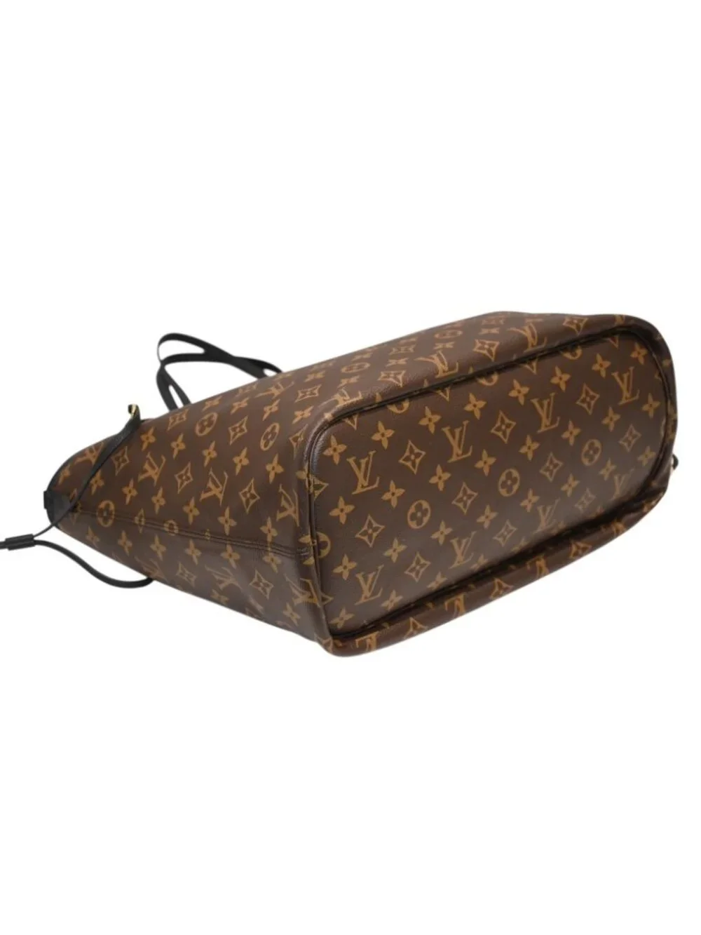 Louis Vuitton Neverfull Inside Out MM Reversible Tote Bag Black Brown Calfskin